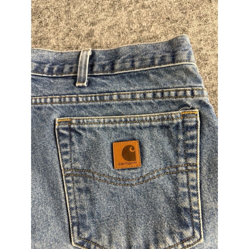 Carhartt Jeans Mens 40x30 Slim Fit Pants Denim Workwear Blue N267 - Picture 5 of 7